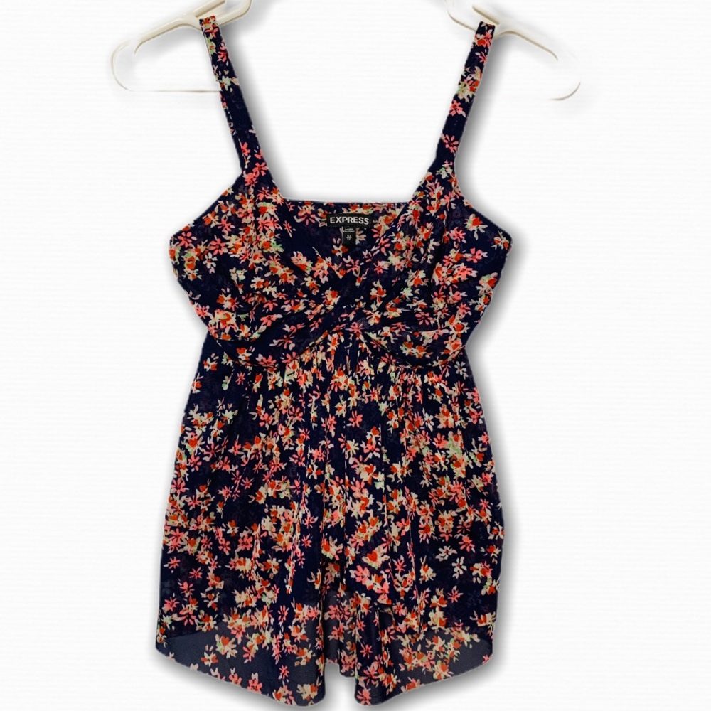 2/$15 EXPRESS | sleeveless floral blouse/top